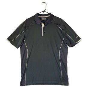 Nike Golf Tour Performance Dri-Fit Polo Shirt Mens Large Black White 509169-010